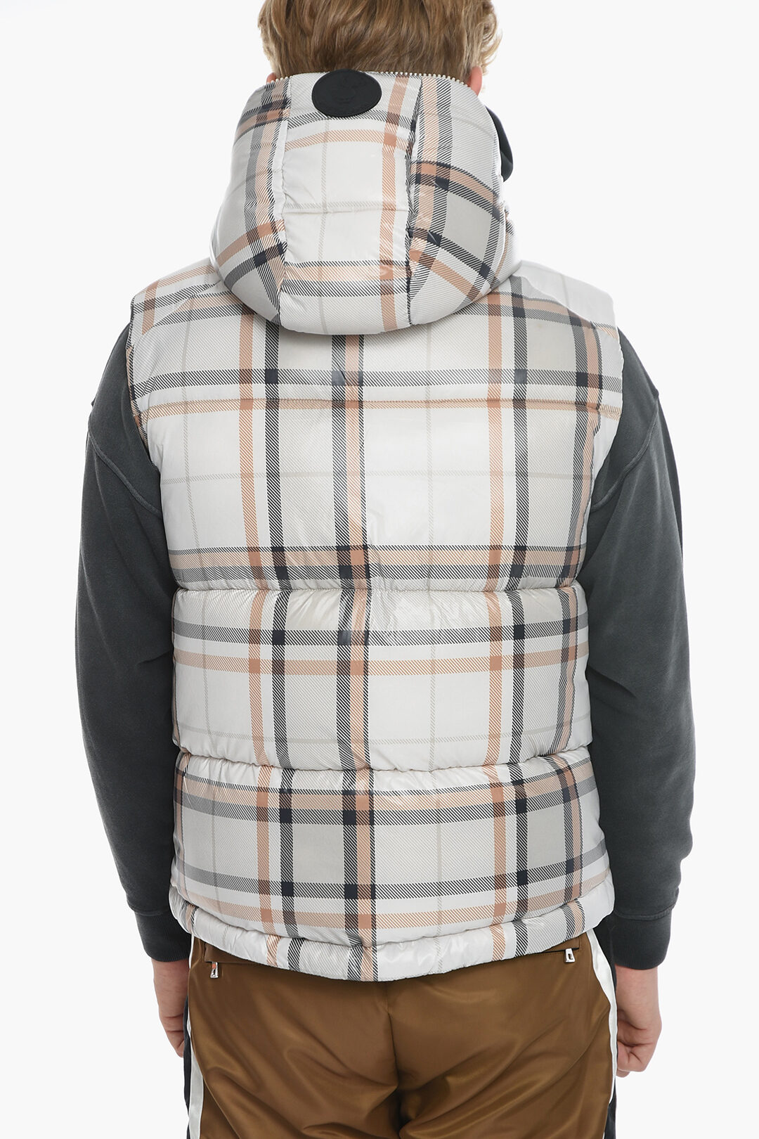 Mens checked hot sale padded jacket