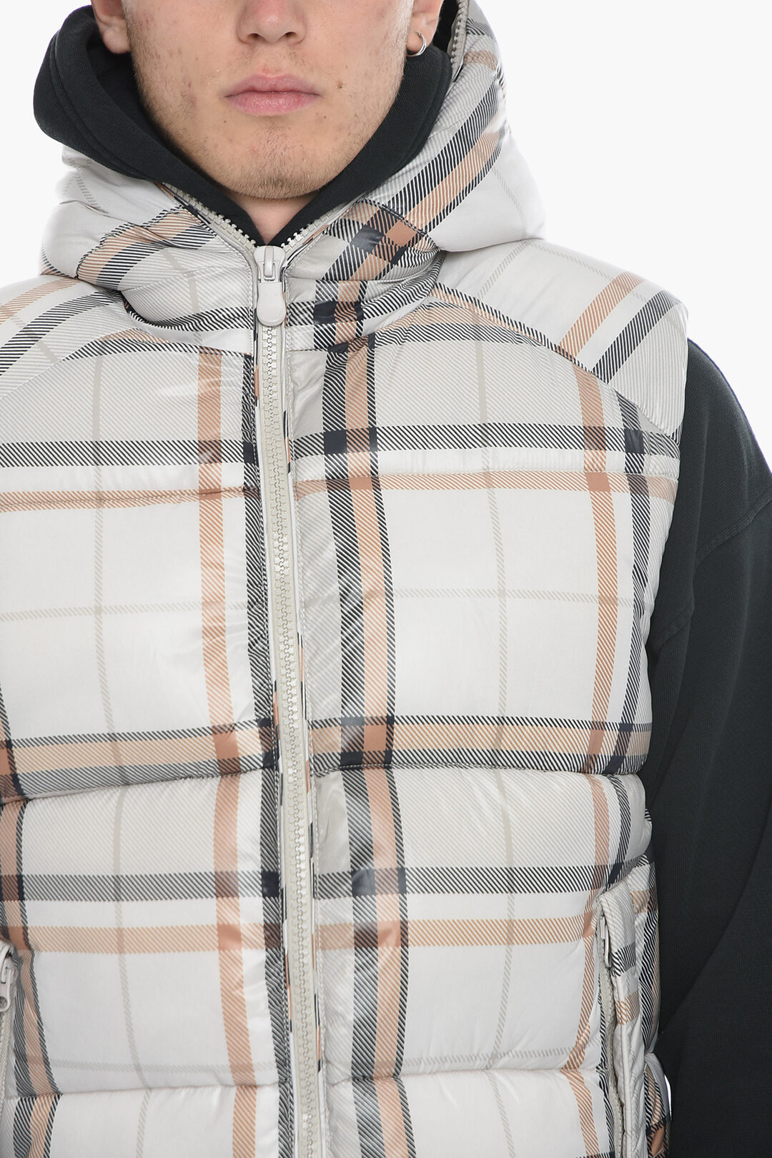 Checked padded clearance jacket