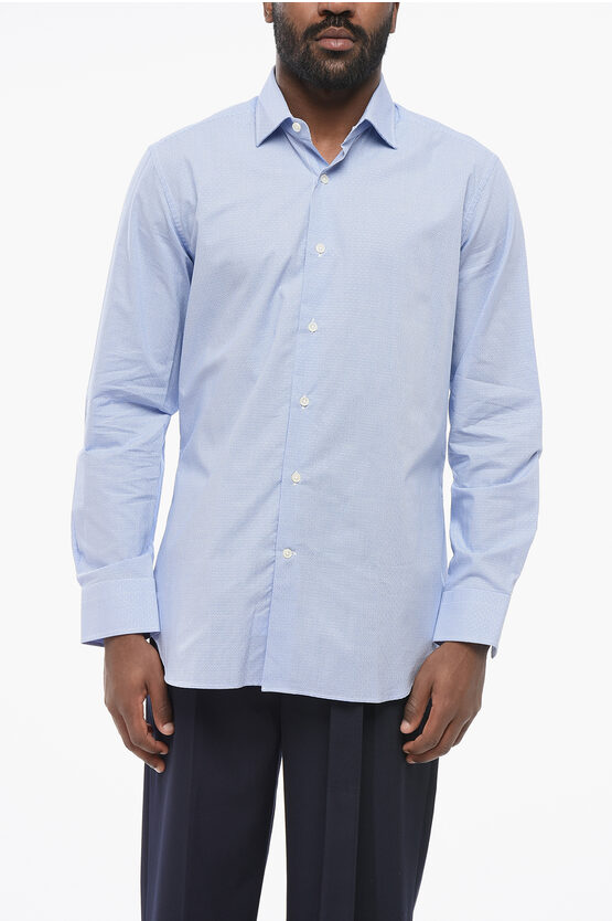 Laboratorio Del Carmine Checked Poplin Cotton Shirt With Spread Cotton
