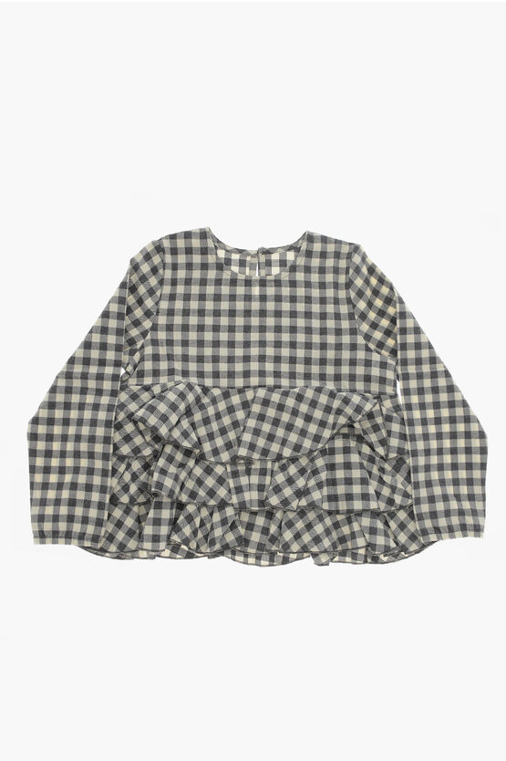 Shop Madilly Checked Rouched Blouse