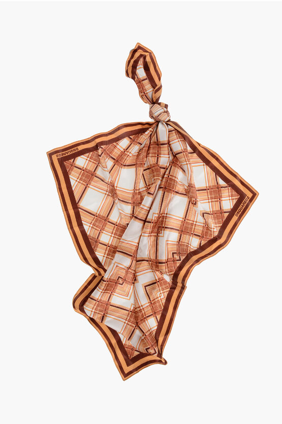 Dsquared2 Checked Silk Foulard