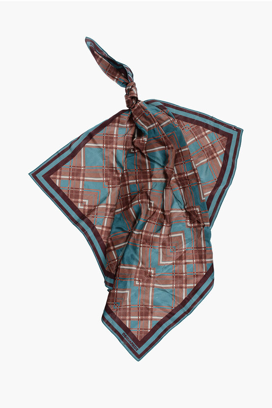 Dsquared2 Checked Silk Foulard