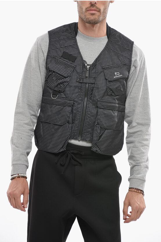 Shop Woolrich Checked Tsunooga Vest With Breast Pocket