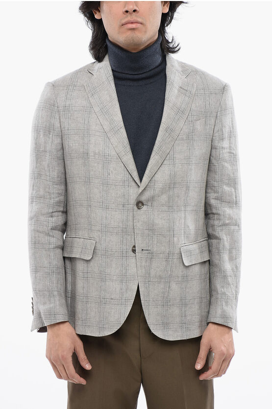 Nino Danieli Checked Wool Blend Blazer