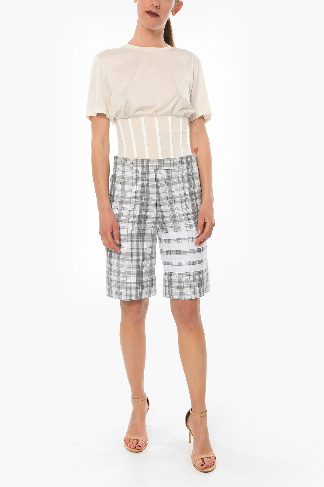 ショートパンツ THOM BROWNE Woman Short Beige FTC487A04502 250 Women's Pants and Shorts | Thom Browne