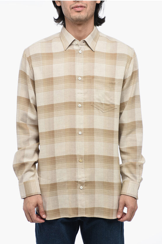Golden Goose Check Pattern Shirt With Button-down Collar
