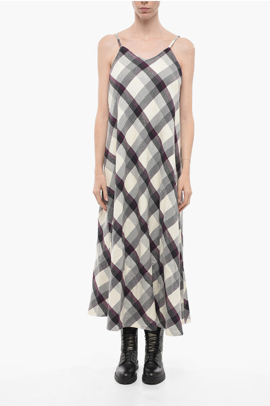 Shop Woolrich Checkered Archive Long Dress