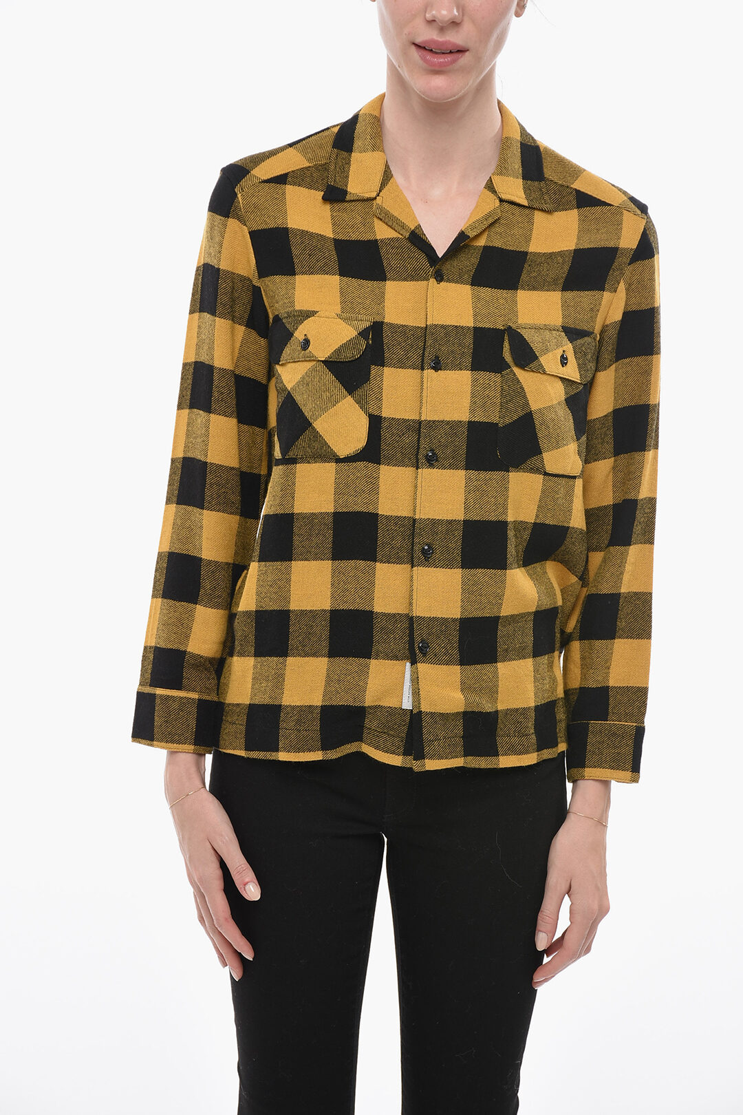 Check shirt jacket in a wool blend - brown | s.Oliver
