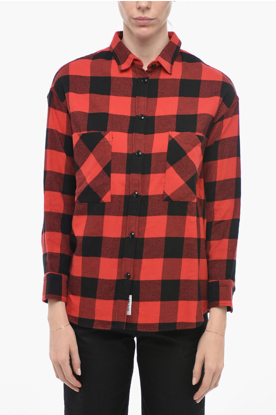 Woolrich Checkered Flannel Classic Shirt In Red