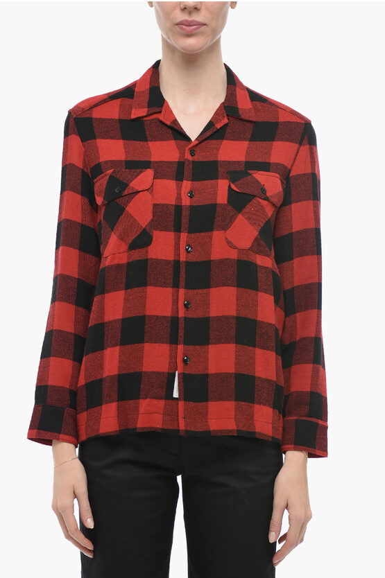 Woolrich Checkered Fluid Chamois Camicia In Red