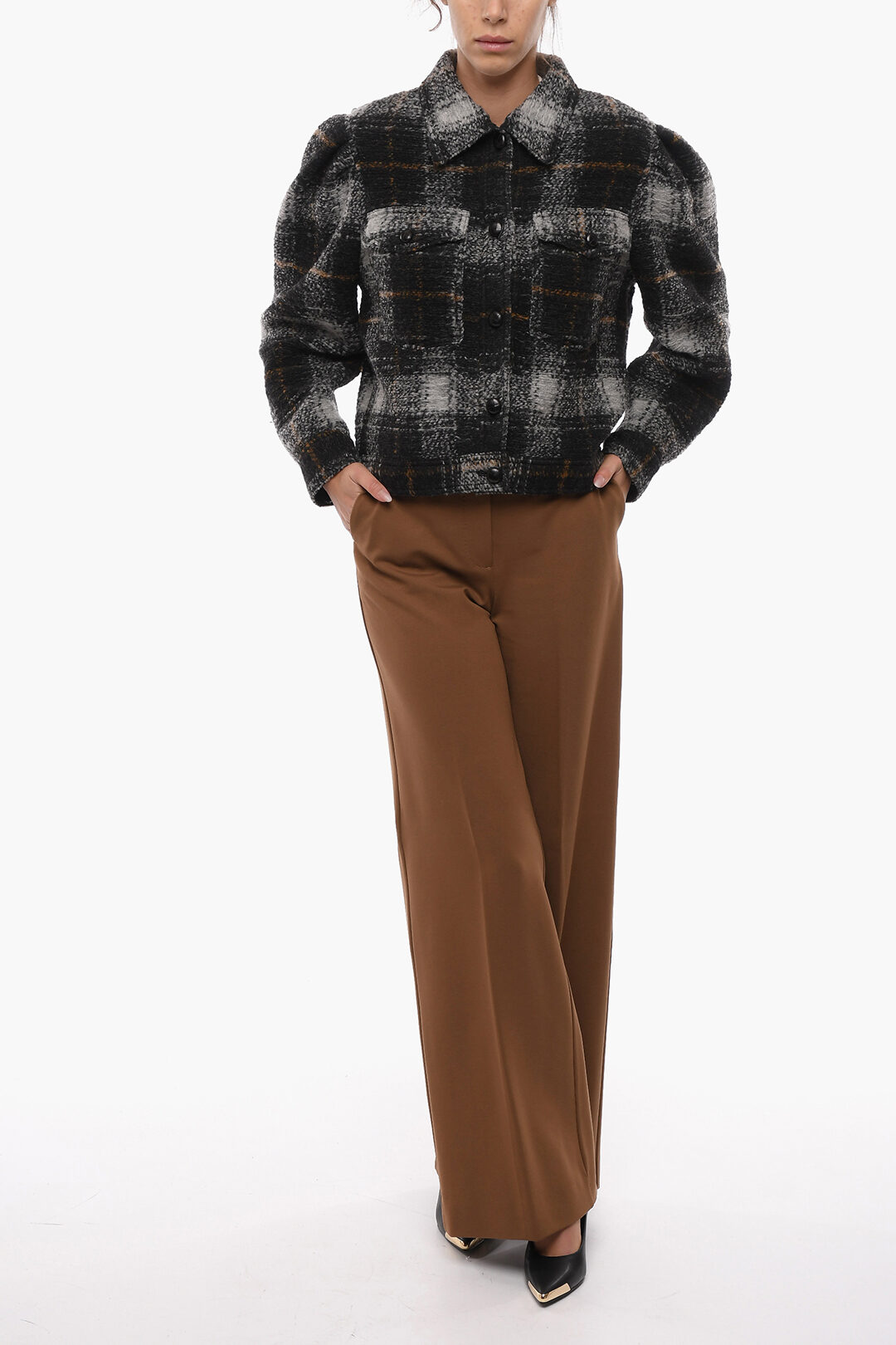 Isabel Marant Checkered LEIKO Wool Coat women - Glamood Outlet