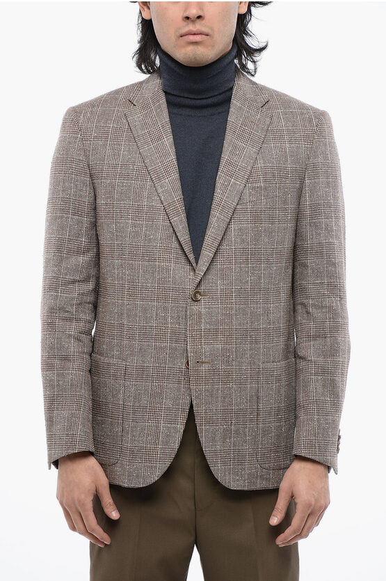 Checkered Linen Ble… - image