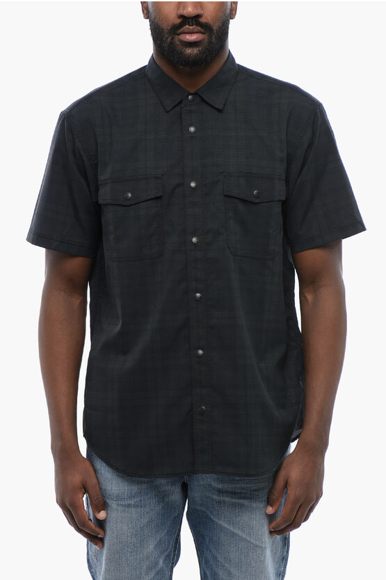 Woolrich Checkered Mesh Short Sleeved Shirt
