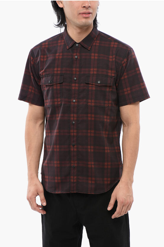 Woolrich Checkered Mesh Short Sleeved Shirt