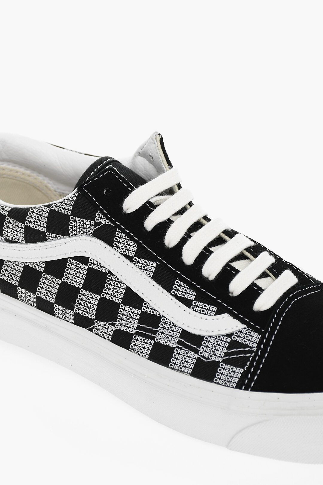 Vans Old Skool Checkerboard Sneakers in Black and White
