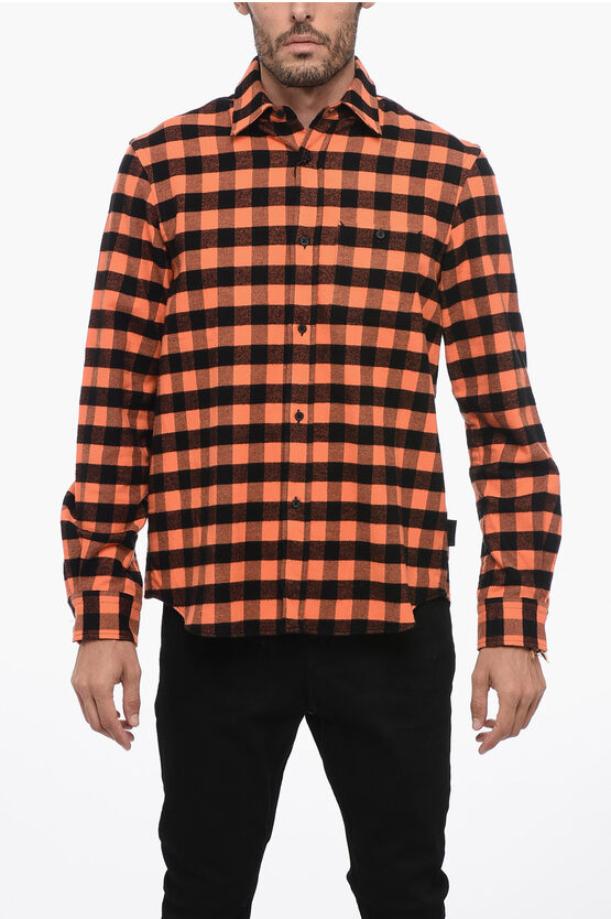 Shop Kenzo Checkered Shirt With Breast Pocket