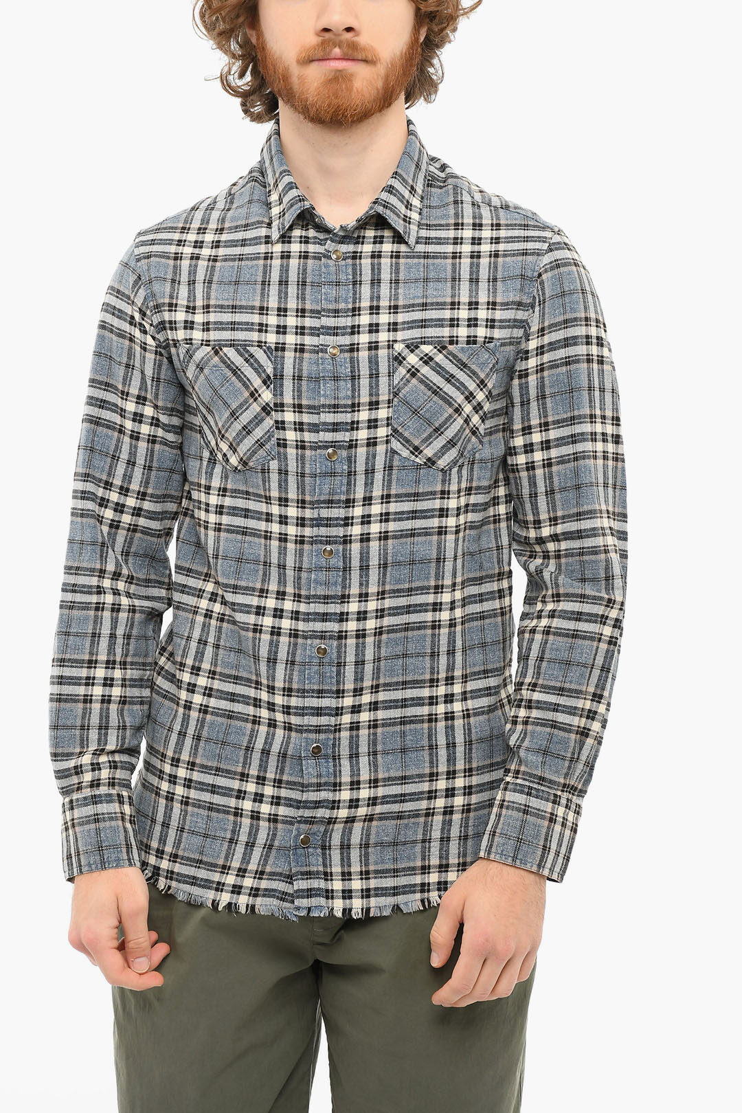 Iro Checkered Shirt With Raw Cut Buttons men - Glamood Outlet