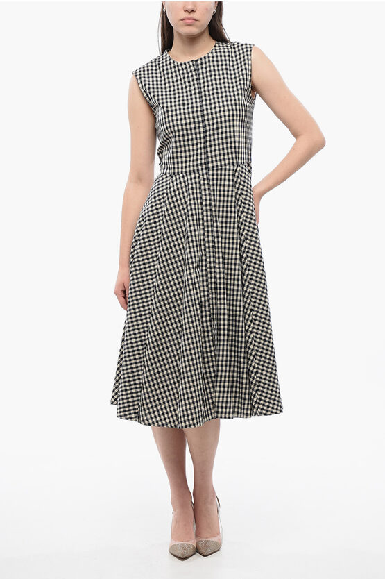 Woolrich Checkered Sleeveless Shirt Dress