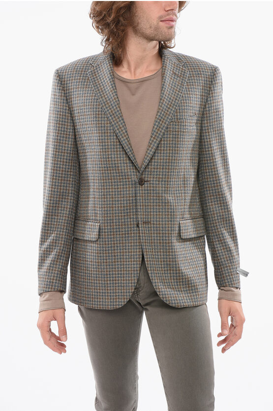 Nino Danieli Checkered Virgin Wool Blazer
