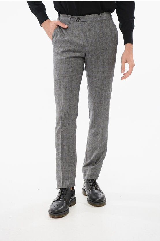 Corneliani Checkered Wool Pants