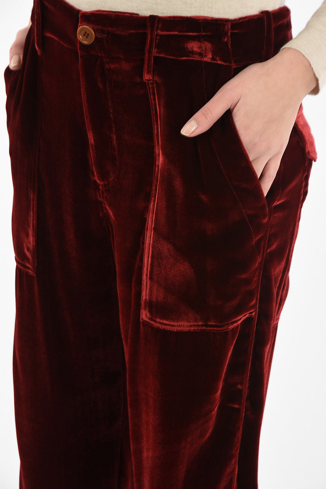 Jejia Chenille high-rise Pants women - Glamood Outlet