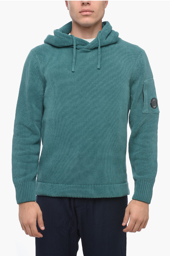 Shop C.p. Company Chenille Knitted Hoodie