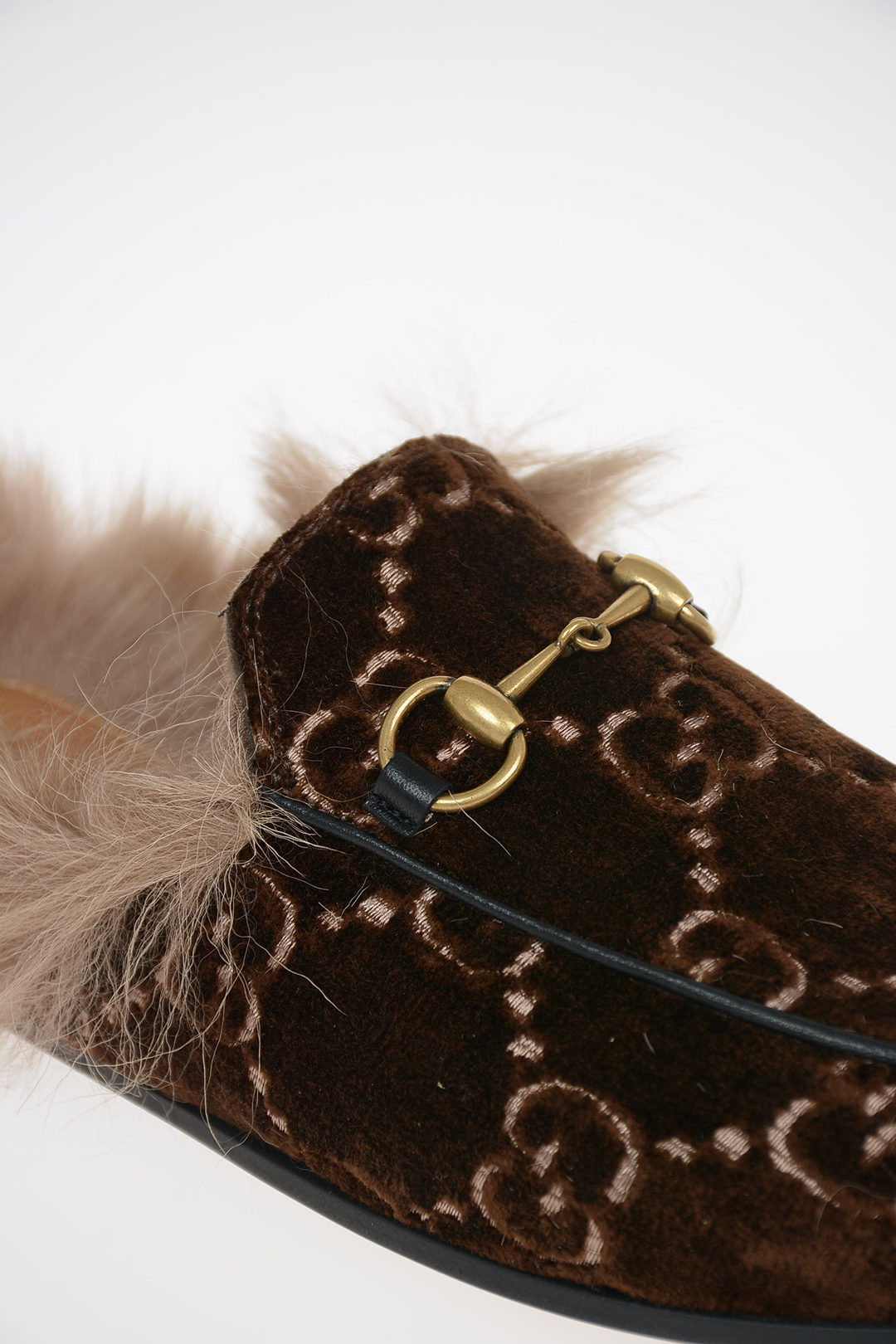 Gucci Chenille Sabot with Fur women - Glamood Outlet