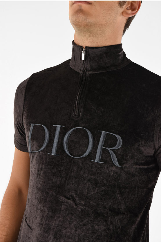 Dior chenille t-shirt with zip men - Glamood Outlet