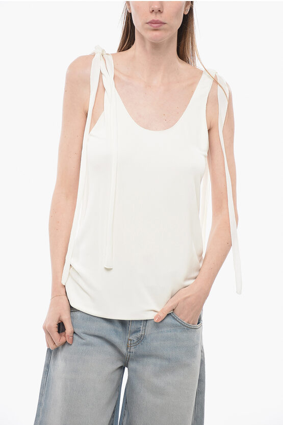 Shop Chloé Chiffon Tank Top With Decorative Tapes