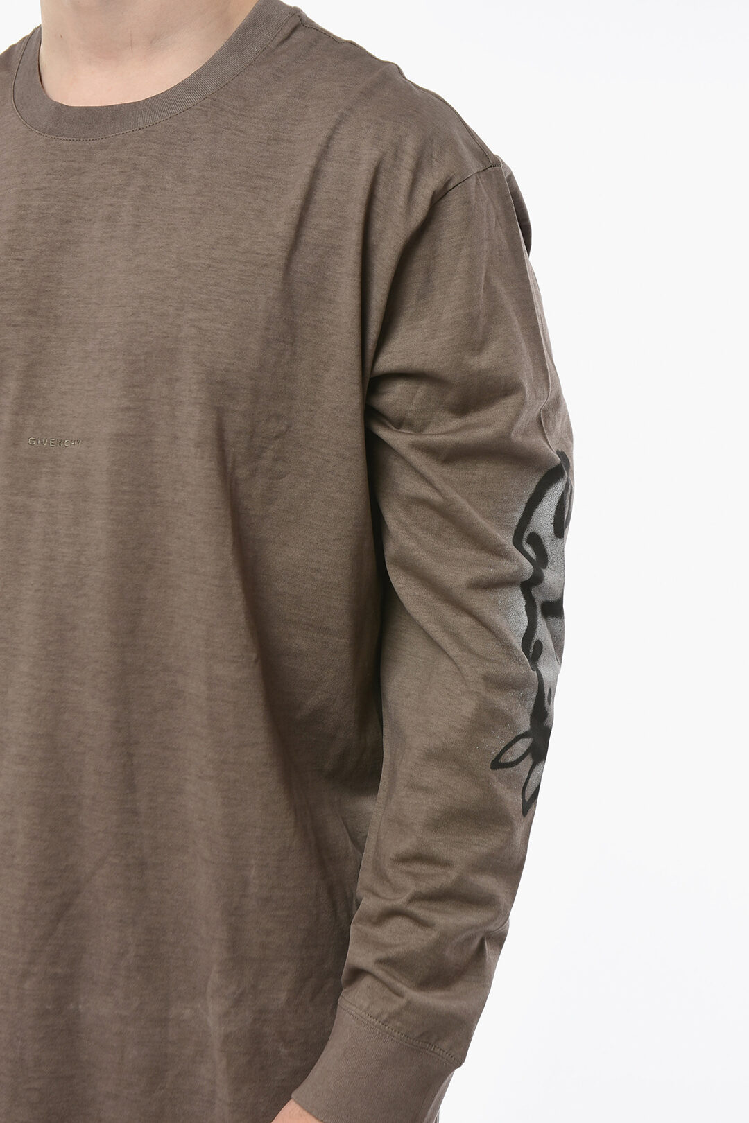 Tシャツ・カットソー Givenchy Cotton Long-Sleeved T-Shirt Givenchy: White Layered Long Sleeve T-Shirt | SSENSE