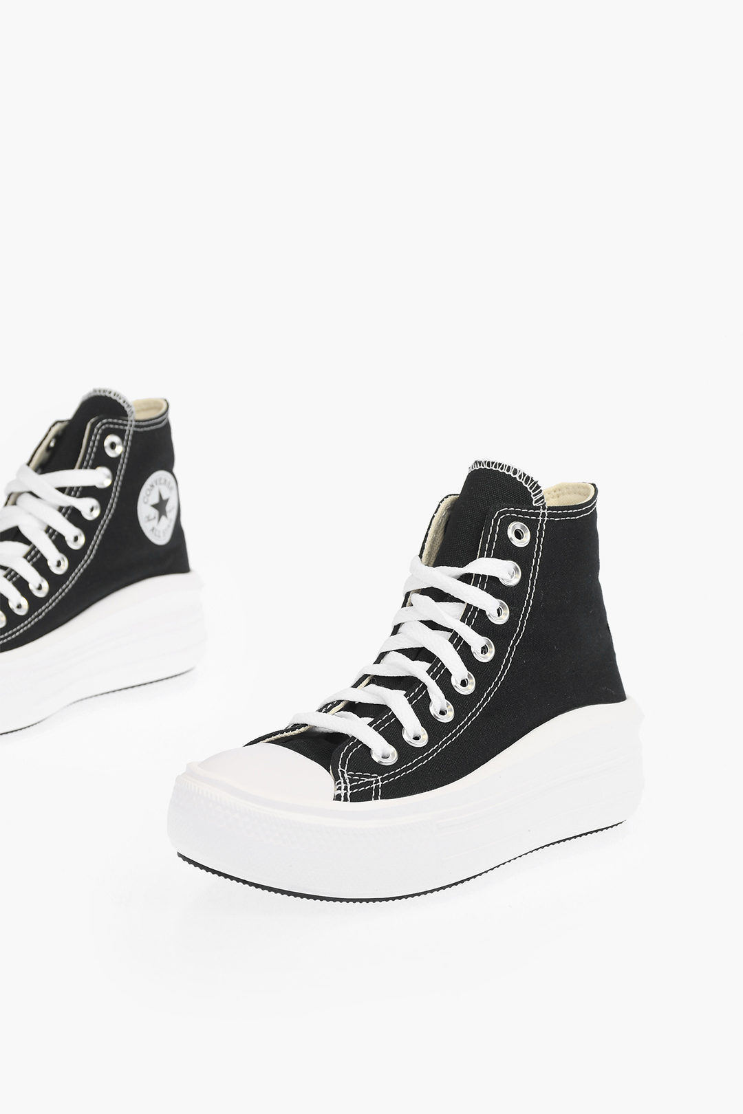 Converse CHUCK TAYLOR ALL STAR 4cm fabric MOVE high top sneakers with  platform women - Glamood Outlet