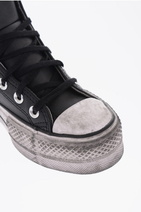 Converse CHUCK TAYLOR ALL STAR 4cm Vintage Effect Leather LIFT - Main Image