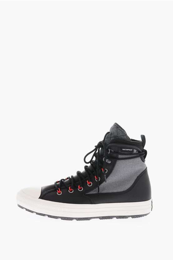 CHUCK TAYLOR ALL STAR ALL Textured Leather High-Top Sneakers