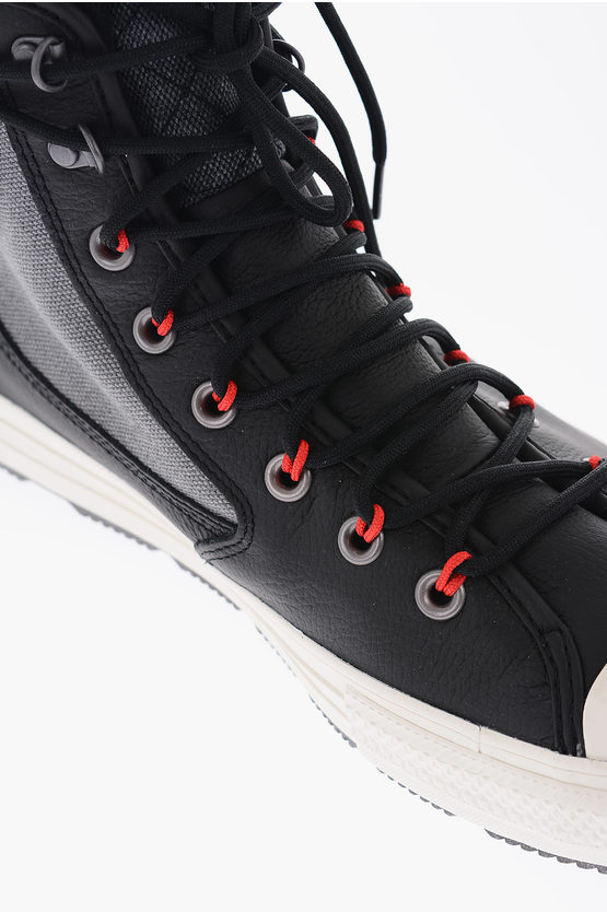 CHUCK TAYLOR ALL STAR ALL Textured Leather High-Top Sneakers