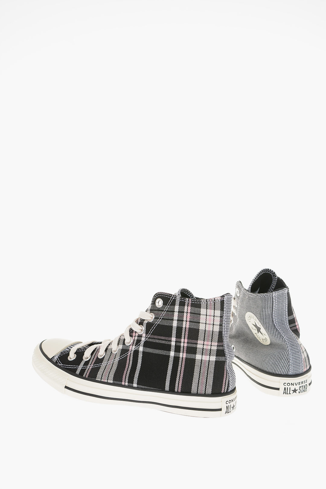 CHUCK TAYLOR ALL STAR Houndstooth and Tartan Check High-top Sneakers افضل توصيلة كهرباء