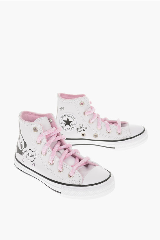 Converse Chuck Taylor All Star Leather High-top Sneakers In Pink