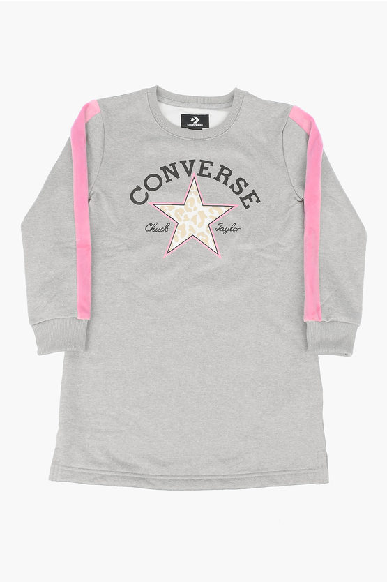 Converse Chuck Taylor Printed Sweatshirt In Gray