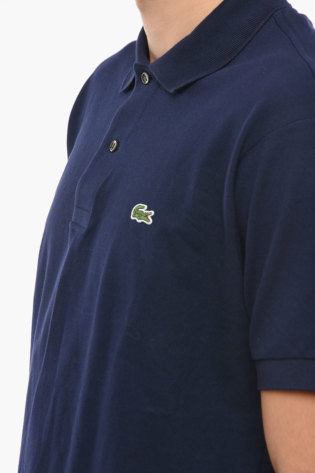 LACOSTE polo shirt navy y2k 海外ガール Lacoste Womens Relax Fit Polo Shirt, Navy Blue/Flashy Yellow