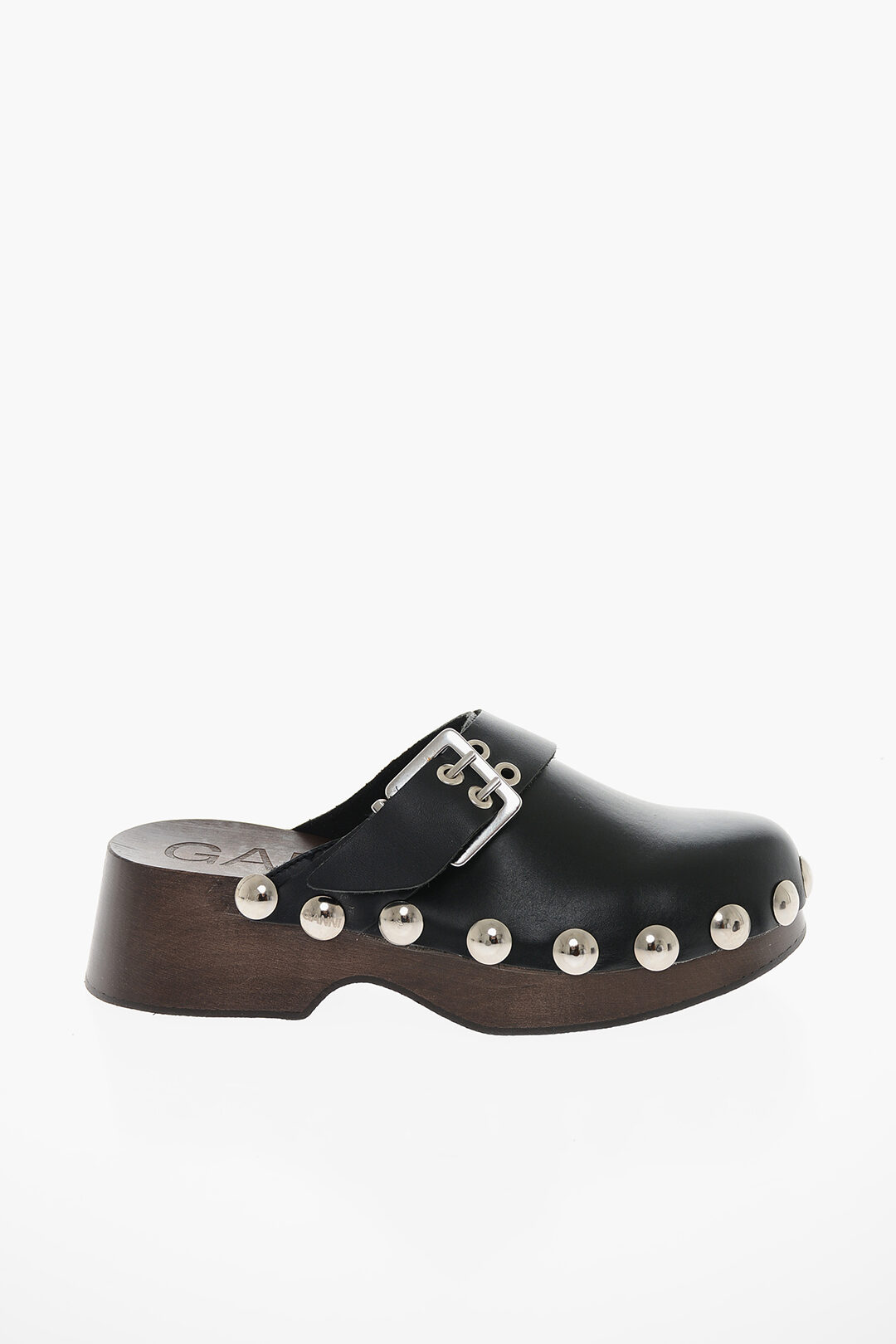 Clogs in Pelle con Borchie Decorative