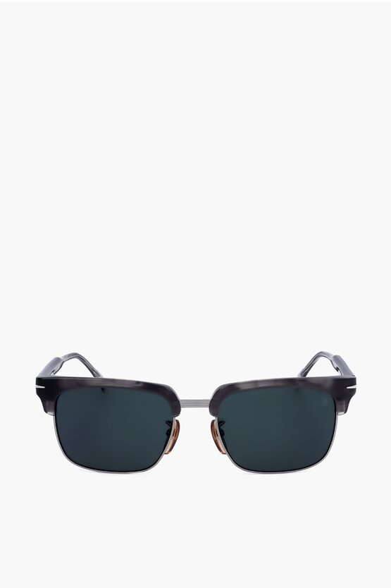David Beckham Clubmaster Sunglasses With Marble Effect Detail