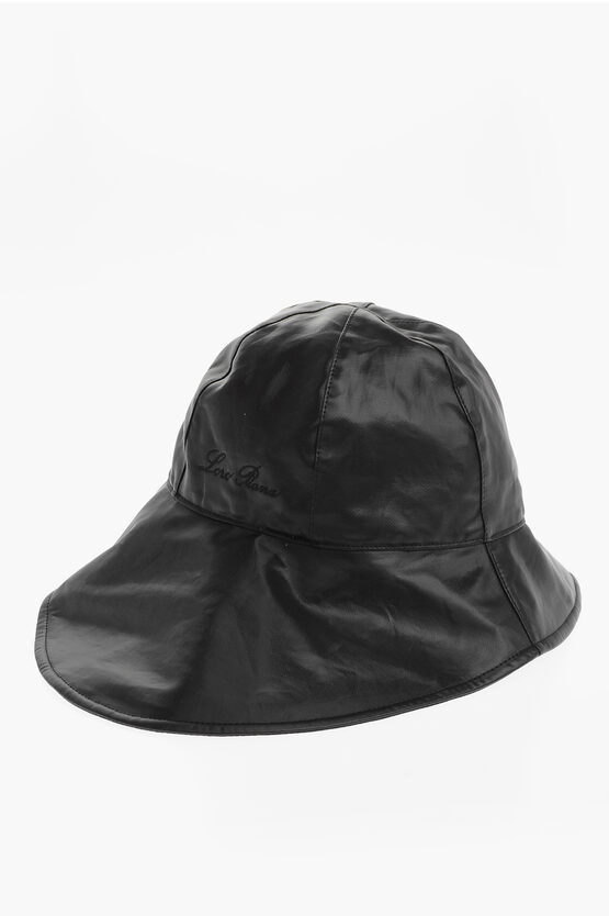 Loro Piana Coated Fabric Olimpia Bucket Hat In Black