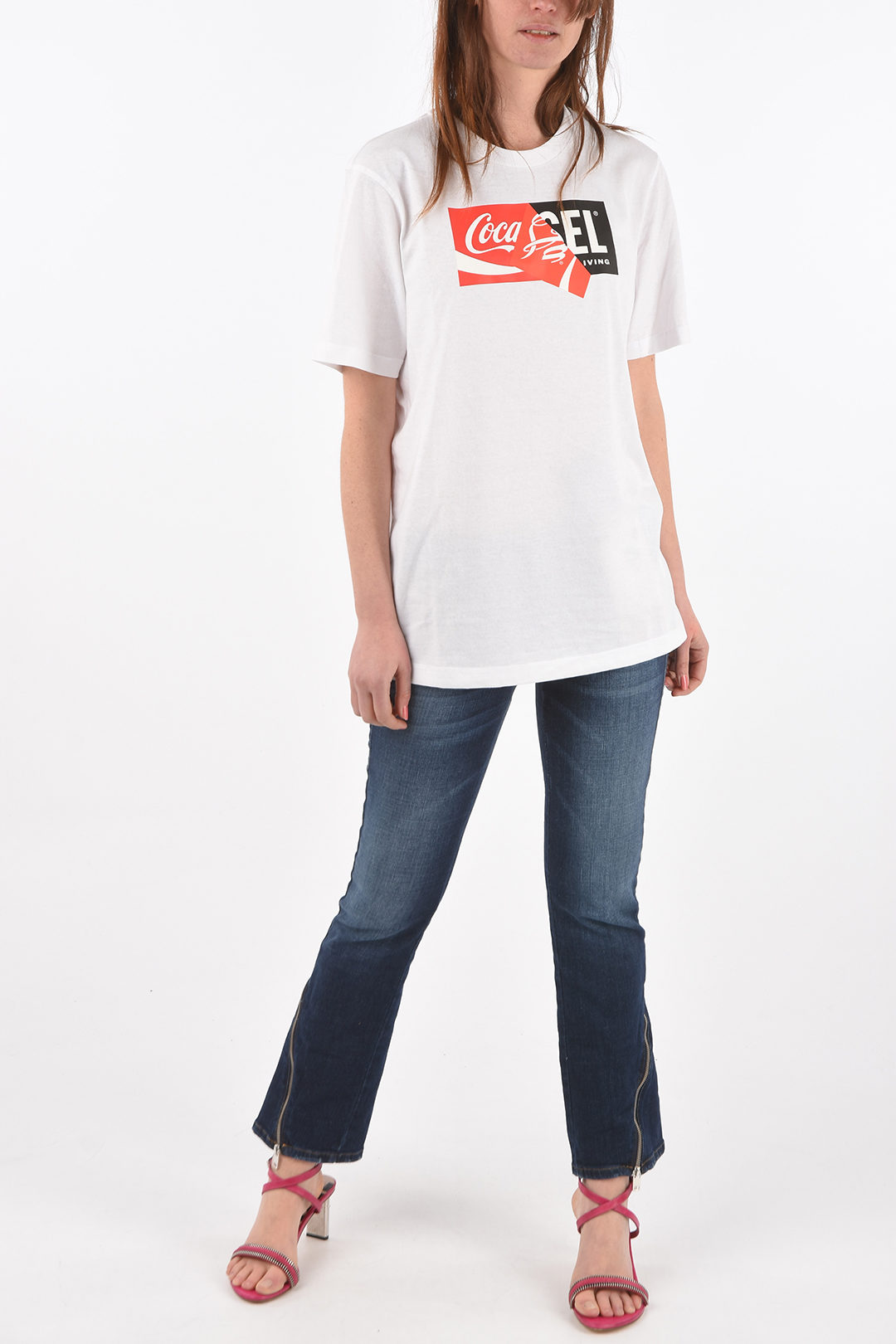 Diesel COCA COLA crew neck CC T JUST t shirt with front logo print