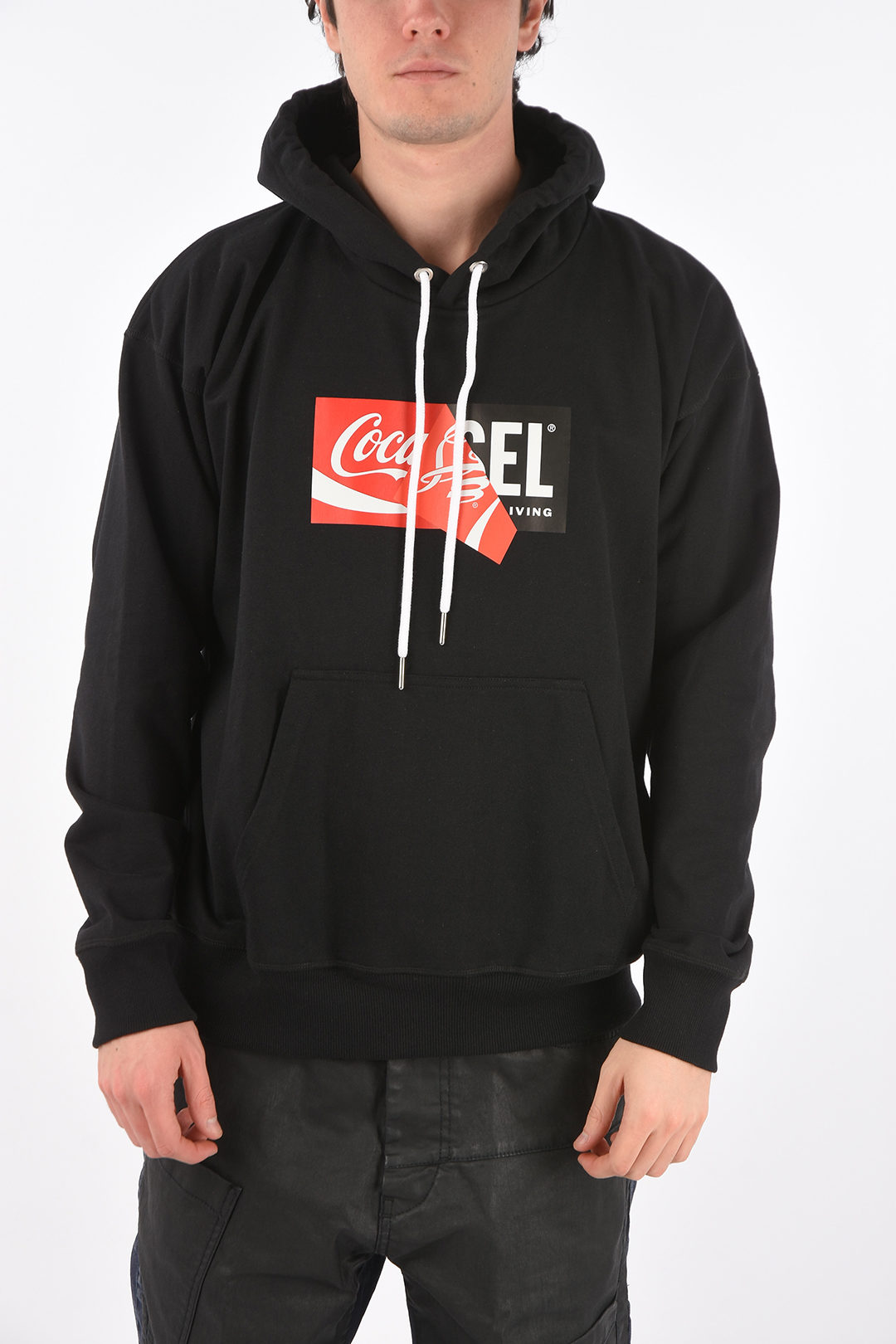 Diesel COCA COLA hooded CC-S-ALBY-COLA sweatshirt with maxi patch