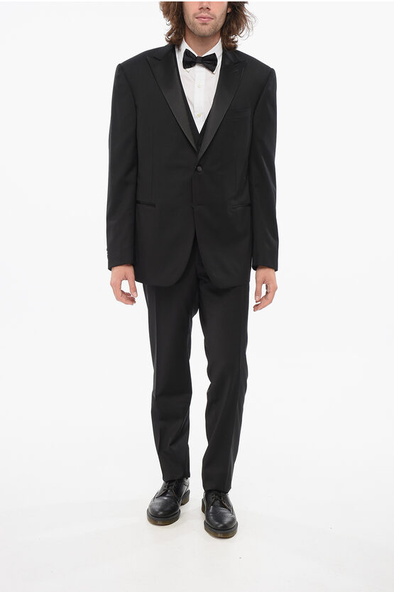 Corneliani Code 3 Piece Suit With Peak Lapel