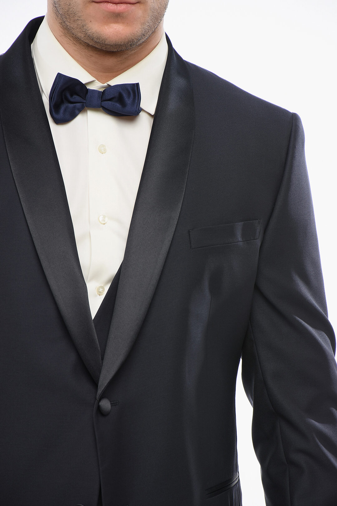 Corneliani CODE Satin Peak Lapel Suit men - Glamood Outlet