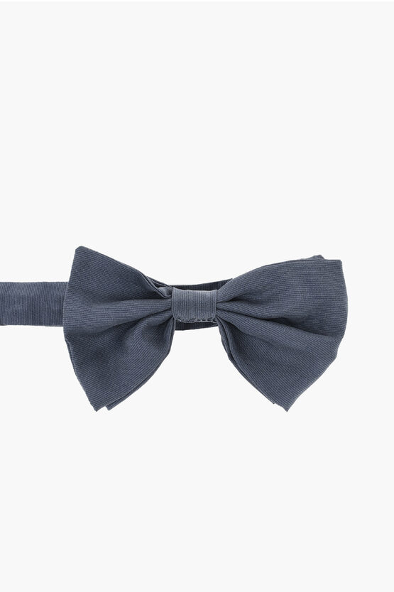Corneliani Code Solid Color Bow Tie In Gray