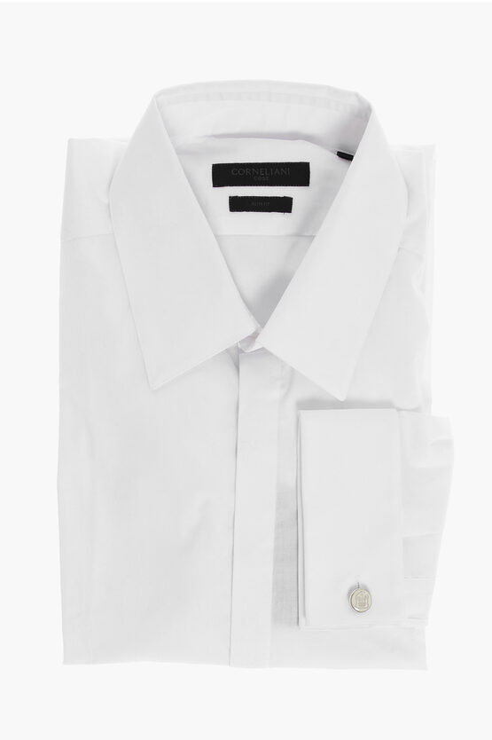 Corneliani Code Satin Shirt With Hidden Buttoning