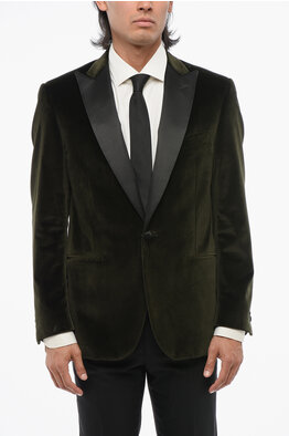 Gucci Velvet Blazer with Contrasting Cuffs men - Glamood Outlet