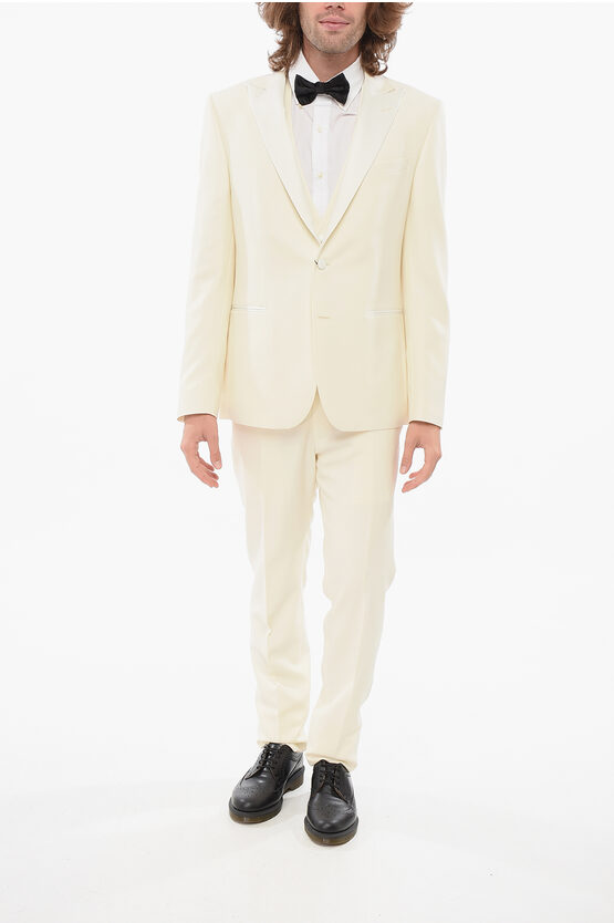 Corneliani Cerimonia 3-piece Wool And Silk Suit With Peak Lapel
