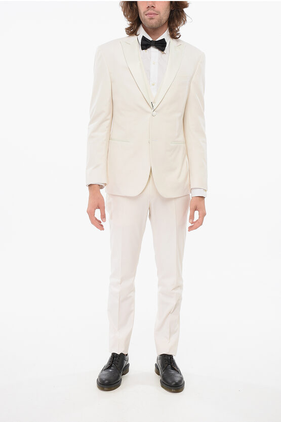 Corneliani Code Virgin Wool Tailored 3 Piece Suit With Peak Lapel